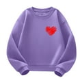 thumbnail image 2 of Plebaso Chandails de la Saint-Valentin pour Enfants avec Imprimé Cœur Col Rond Chandail Décontracté Manches Longues Garçons Filles, 2 of 2