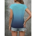 thumbnail image 4 of Weardear Women's V Neck T Shirts Eyelet Tank Top Cap Sleeve Summer Casual Blouses, S-XXL, 4 of 5