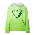 thumbnail image 4 of Luxalzxs Women's Fashion Hoodies & Sweatshirts Fashion Love Heart Printed Long Sleeve St Patricks Day Hooded Sweatshirt, 4 of 5