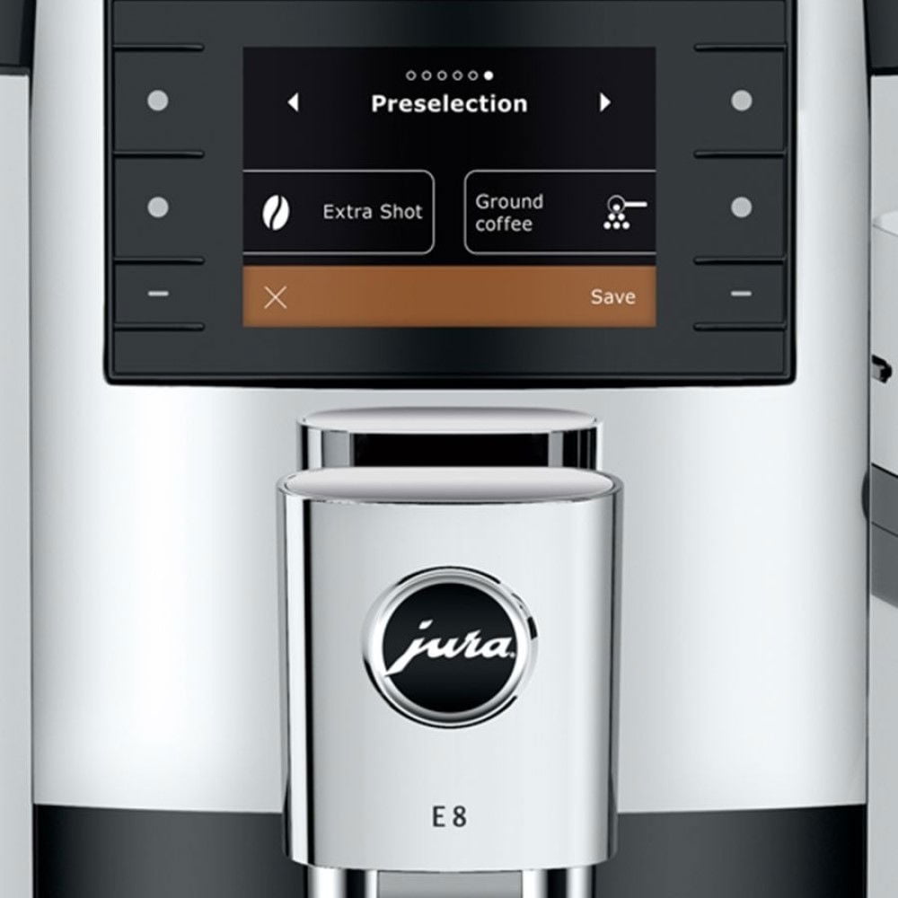 Jura E8 Automatic Espresso Machine | 17 Recipes | Chrome | 15646