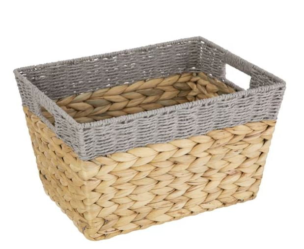 The Better Homes & Gardens 2-Piece Hyacinth & Paper Rope Basket