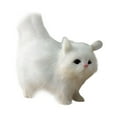 thumbnail image 1 of Colección de muñecos de peluche de gato, figuras de acción realistas y detalladas, manualidades educativas Blanco, 1 of 9