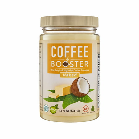Coffee Booster Naked: The Original High Fat Coffee Creamer - All Natural Organic Blend of Grass-fed Ghee (Butter fat) and Coconut (Best Grass Fed Butter For Coffee)