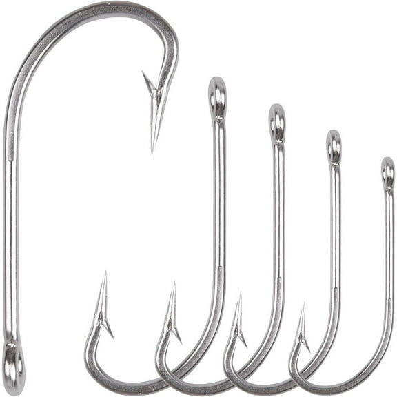 30pcs Long Shank O'shaughnessy Fishing Hook Saltwater Fish hook Stainless Steel