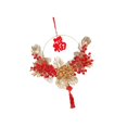 thumbnail image 2 of ziyahi Décoration de Festival de Printemps, Couronne de Fleurs aux Baies Rouges, Décorations du Nouvel An Chinois 40cm, 2 of 9