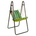 thumbnail image 2 of 45" x 64" Teal Green and Blue Hanging Hammock Chair with Stand, 2 of 2