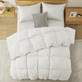 thumbnail image 4 of Peace Nest Premium White Feather Down Comforter Duvet Insert All Warmth Levels Dark Gray Heavy Weight Full - Queen, 4 of 9