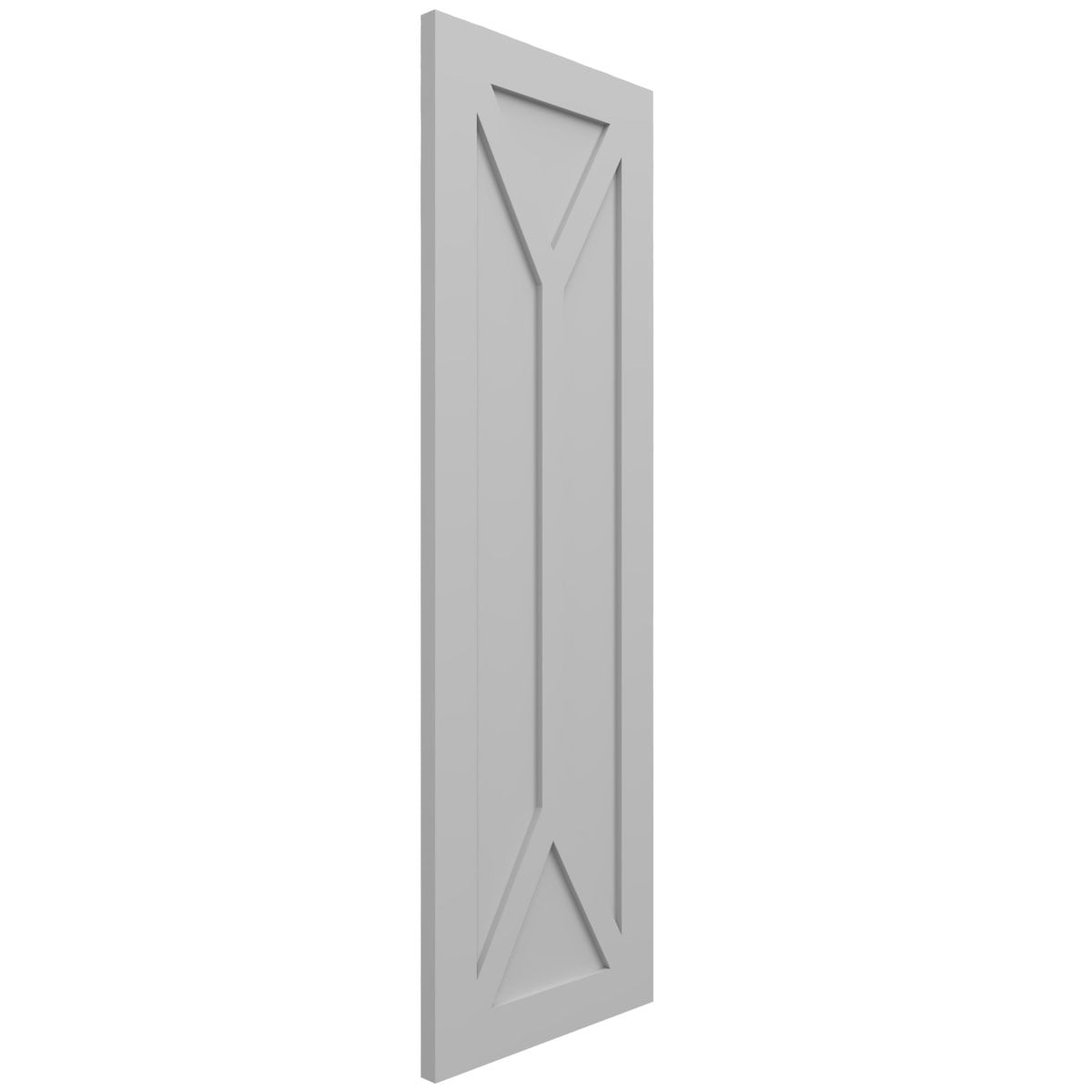 Ekena Millwork 15"W x 35"H True Fit PVC San Carlos Mission Style Fixed Mount Shutters, Primed (Per Pair - Hardware Not Included)