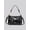 Black, variant on Oil Wax PU Grid Stitch Mini Baguette Bag, 2 Straps Shoulder Crossbody Handbag for Women, Black