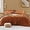 Burnt Orange, variant on King Size Comforter Set- 7 Pieces Soft Taupe Bed in a Bag with Fitted Sheet, Flat Sheet, 2 Pillow Shams, and 2 Pillowcases- Khaki King Bedding Set for All Season