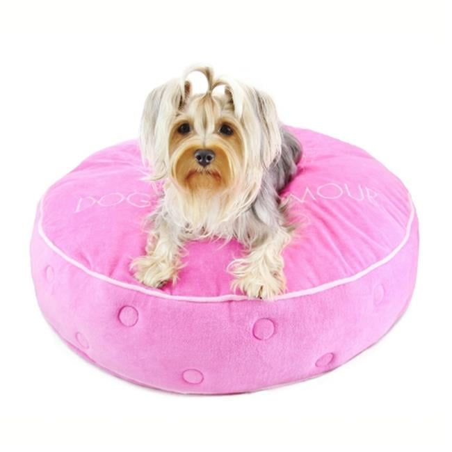 pink crown dog bed