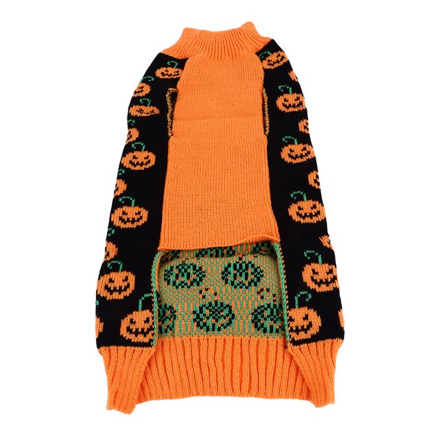 Suéter de perro de calabaza suéter de punto cálido de moda para perros de Halloween lindo elástico agradable para la piel para cachorros ANGGREK Otros