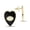 Black, variant on Evil Eye Black Enamel Heart Studs, 14K Gold Plated Zirconia Crystal Good Luck Earrings - Heart Earrings, CZ Earrings, Evil Eye Jewelry, Love Studs, Black Heart Jewelry for Girlfriend