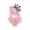 E, variant on Number 2 Candle with Rhinestone Crown and Pink Tulle Bowknot, Single Piece, Pink Glitter Design for 2Nd Birthday Girl, Cake Decoration