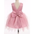 thumbnail image 2 of IBTOM CASTLE Toddler Flower Girl Dress Baby Butterfly Ruffle Tulle Tutu Dress Princess Birthday Party Pageant Formal Wedding Prom Gown 18-24 Months Pink, 2 of 7