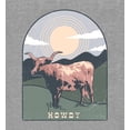 thumbnail image 5 of Western Howdy Cow Crew Neck Long Sleeve Heather Gray Adult Tee
-Medium, 5 of 6
