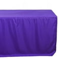 thumbnail image 6 of Efavormart 8FT Fitted PURPLE Polyester Rectangular Table Cover for Wedding Party Dining Banquet Restaurant Kitchen Home and Multi-Use, 6 of 10