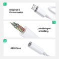 thumbnail image 2 of MUMUMAB Paquete de 2 adaptadores Lightning a conector para auriculares de 3,5 mm con certificación Apple MFi, cable auxiliar de audio Dongle, convertidor de auriculares compatible con iPhone 12 12 Pro, 2 of 5