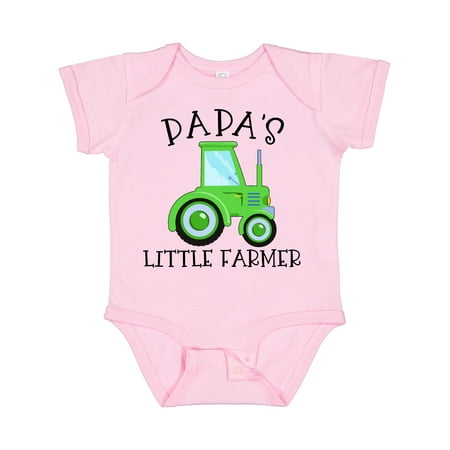 

Inktastic Papa s Little Farmer- Green Tractor Gift Baby Boy or Baby Girl Bodysuit