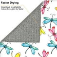 thumbnail image 4 of Dish Drying Mat, Yellow Blue Pink Dragonfly Highly Absorbent Drying Matt Kitchen Counter, Dish Mat Drying Pad Dishes Drainer Mats for Kitchen Counter or Sink, 16 x 18 inch, 4 of 6