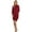 Burgundy, variant on Women's Casual Solid Loose Fit Long Sleeve Dolman Style Midi Dress