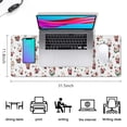thumbnail image 5 of Long Mouse Pads for Desk,White Christmas Santa Pattern Desk Mats on Top Of Desks, Desk Mouse Pad Extra Large with 3mm Non-Slip Base and Stitched Edge for Gaming,Office,Work,Home 31.5x11.8in, 5 of 5