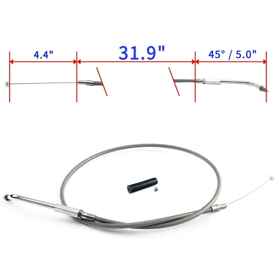 Braided Throttle Cable for Harley Sportster XLH883 1100 Hugger Deluxe Stainless Steel