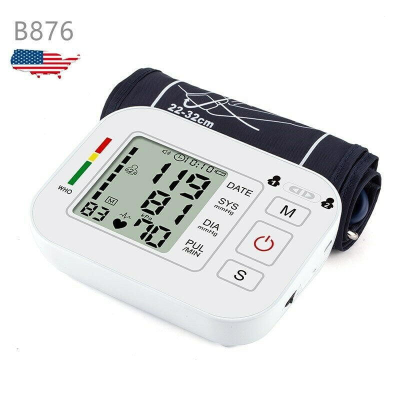 Automatic Upper Arm Blood Pressure Monitor BPM Cuff Gauge Machine