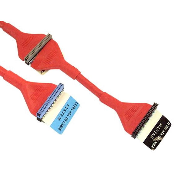 IEC L12412-02 Ultra ATA Dual IDE Cable 24in Round Red