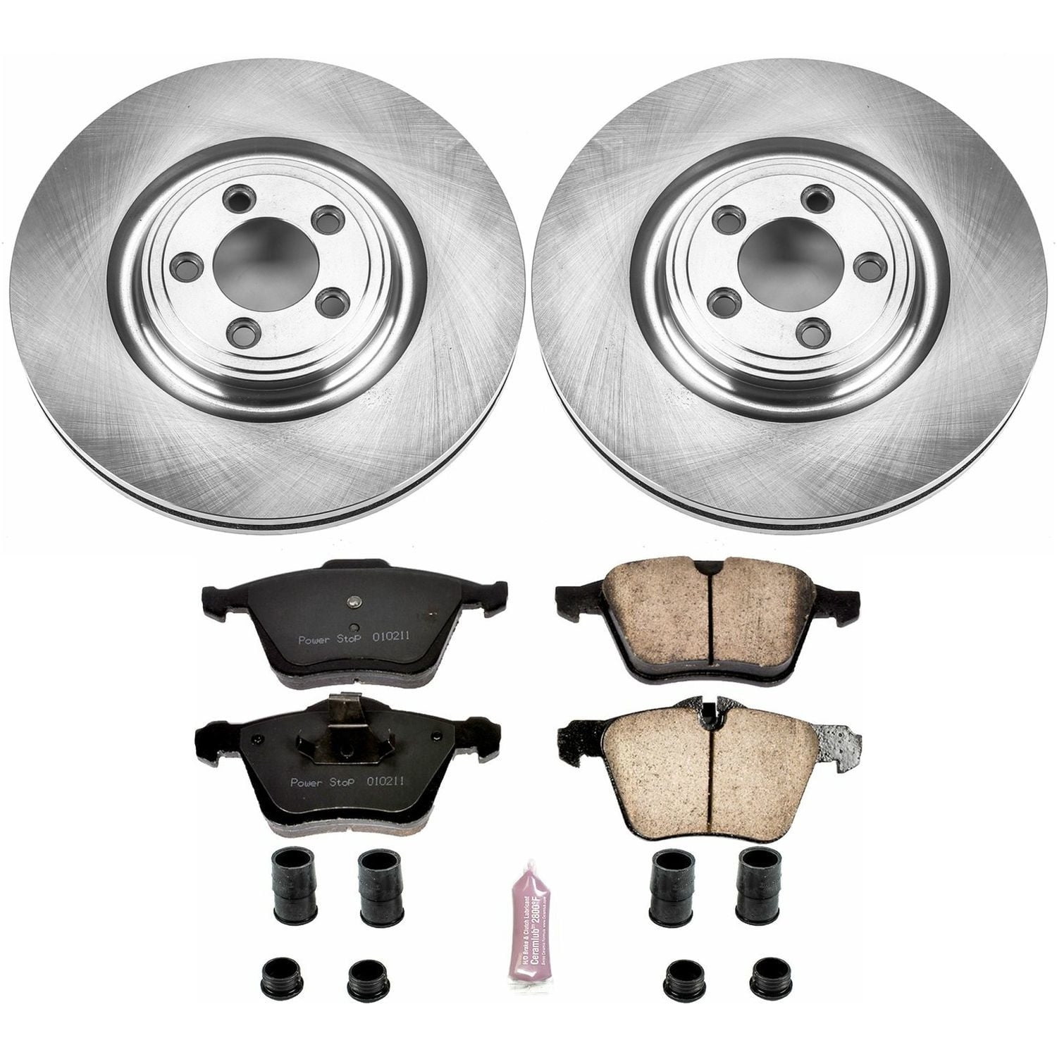 PowerStop Front Stock Replacement Brake Pad and Rotor Kit Fits: JAGUAR Select Models KOE5638