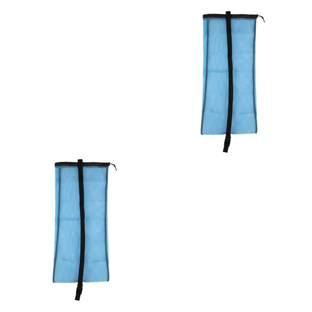 yingyy Swim Mesh Bag Professional Storage Pouch Heavy-Duty Drawstring Type Polyester Flippers Container Canoe Underwater Supplies Blue 2Set