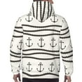 thumbnail image 7 of Uemuo Anchors and Ropes Pattern Men's Hoodie - Casual Pullover Hoodie with Kangaroo Pocket, Stylish Hooded Sweatshirt for Everyday Wear-Large, 7 of 7