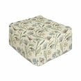 thumbnail image 1 of Botanical Rectangle Pouf, Forest Insects and Flowers Flourishing Pastel Blossom Herbs Butterfly, Under Desk Foot Stool for Living Room Office Ottoman with Cover, 25", Eggshell Multicolor, by Ambesonne, 1 of 4