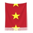 thumbnail image 6 of Vietnam Flag Women's Pashmina Shawl Wraps Fringe Scarf Long Large Scarf, 6 of 7