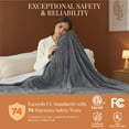 thumbnail image 6 of U by Bedsure Heated Blanket Electric Full, Flannel Electric Blanket, with 10 Time Settings, 6 Heat Settings, and 8 hrs Timer Auto Shut Off, Grey, 6 of 6