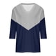 thumbnail image 5 of mfyjkho Tops De Moda Para Mujer, Camiseta Holgada Informal Con Cuello Redondo Y Mangas Tres Cuartos Y Tres Cuartos Para Mujer Con Estampado Navideño Tops De Gimnasio Para Mujer Xxl, 5 of 5