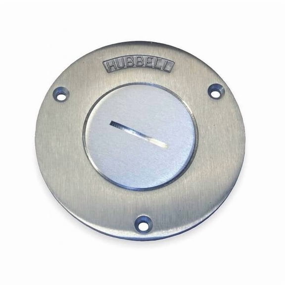 Hubbell Wiring Device-Kellems Box Cover, Floor Box Type, 1 Gang, Aluminum SA2925