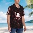 thumbnail image 3 of Fotbe Spider On The Web Camisa Hawaiana para Hombre Unisex – Camisa Casual de Verano con Botones de Manga Corta de Algodón y Lino,3X-Large, 3 of 7