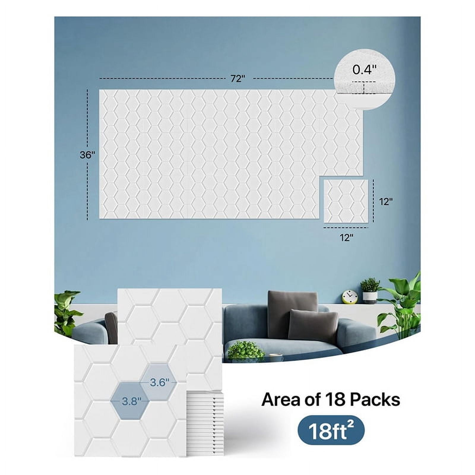 Acoustic Panels Soundproof Wall Panels Self Adhesive 12 Pack Black