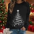 thumbnail image 1 of BEFOKA Chandail en Molleton Surdimensionné Hauts d'Hiver Haut de Noël pour Femmes Col Rond Imprimé de Noël Manches Longues Raglan T-Shirts de Fête de Vacances Lumières de Noël, 1 of 6