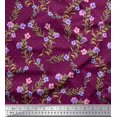 thumbnail image 1 of Soimoi Poly Georgette Tissu Point, Feuilles & Tissu Imprimé Floral par Yard 52 Pouces de Large, 1 of 3