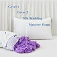 TRAHOOShredded Memory Foam Pillows for Sleeping 2 Pack Cooling Bed