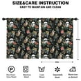 thumbnail image 2 of 2 Panels Space Sci-Fi Print Pattern Nursery Curtains Boys Girls Kids Black and White Floral Modern Window Drapes for Living Bedroom Playroom Room Decor Rod Pocket 52x63Inch, 2 of 5