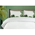 thumbnail image 4 of Ambesonne Philodendron Duvet Cover Set, Swiss Cheese Plant, 2-Calking, Emerald Pale Sage Green, 4 of 7