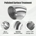 thumbnail image 4 of Unique Bargains 4 Pcs OD 4 Inch 45 Degree SS304 Stainless Steel Exhaust Elbow Pipe for Car Modified Exhaust System, 4 of 7