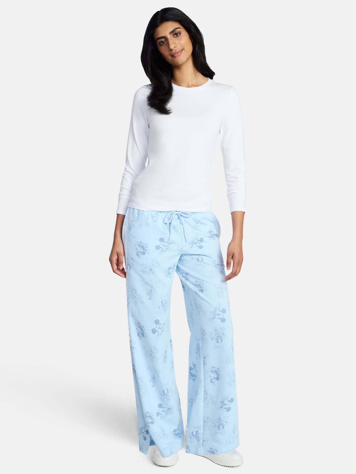 Disney Mickey Mouse and Friends Women's Printed Fleece Sweatpants, Sizes XXS-XXL
