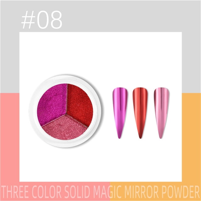 Iumwxz Mirror Super Bright Titanium Powder Nail Mirror Powder 12 Color