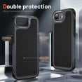 thumbnail image 3 of Armor Shockproof Case for iPhone 7 / 8 / SE 2020 / SE 2022, [Military Grade Anti-Drop] Rugged Hybrid Hard PC+Soft Silicone Heavy-Duty Tough Durable Slim Protective Bumper Phone Case, Black, 3 of 7