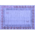 thumbnail image 1 of Ahgly Company Machine Washable Indoor Rectangle Abstract Blue Modern Area Rugs, 2' x 4', 1 of 4