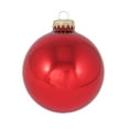 thumbnail image 2 of Glass Christmas Tree Ornaments - 80mm / 3.25" [4 Pieces] Designer Balls from Christmas By Krebs Seamless Hanging Holiday Decor (Christmas Red), 2 of 8